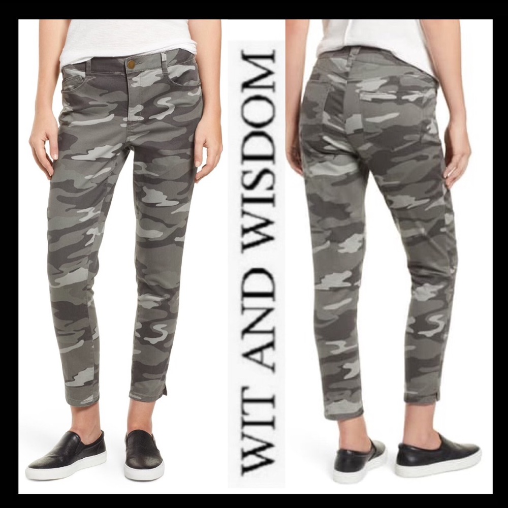 Wit & Wisdom High Waist Camo Skinny